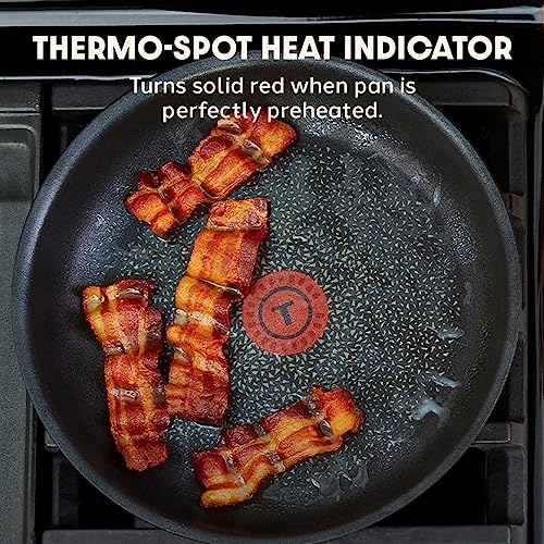 T-fal Ingenio Nonstick Cookware Set 14 Piece Induction Oven Broiler Safe 500F Cookware, Pots and Pans, Oven, Broil, Dishwasher Safe, Smoke Grey