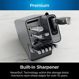 Ninja K32014 Foodi NeverDull Premium Knife System, 14 Piece Knife Block Set with Built-in Sharpener, German Stainless Steel Knives, Black