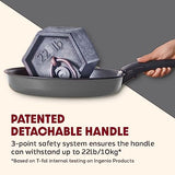 T-fal Ingenio Nonstick Cookware Set 14 Piece Induction Oven Broiler Safe 500F Cookware, Pots and Pans, Oven, Broil, Dishwasher Safe, Smoke Grey